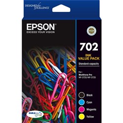 Epson 702 Ink Cartridge Value Pack of 4 Assorted Colours