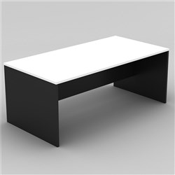 OM Straight Desk 1500W x 900D x 720mmH White And Charcoal