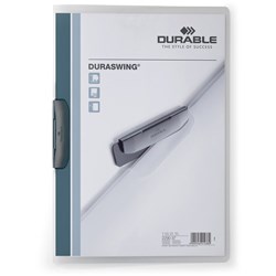 Durable Duraswing Document File A4 30 Sheet Capacity Graphite Clear