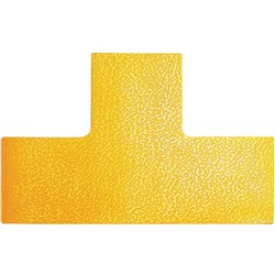 Durable Floor Markings T Shape Yellow Pack of 10