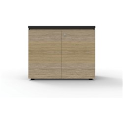 Rapidline Infinity Swing 2 Door Cupboard 900W x 600D x 730mmH Oak With Black Edge