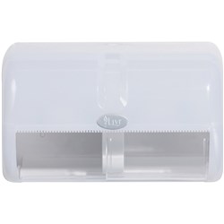 Livi Side By Side Toilet Roll Dispenser Double White