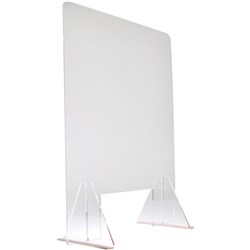 Trafalgar Sneeze Guard Screen Small Acrylic With Stand 600W x 800mmH Clear