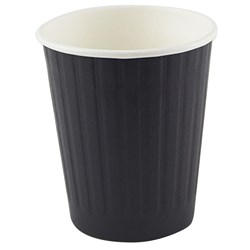 Writer Disposable Double Wall Paper Cups 237ml 8oz Box of 500 Black