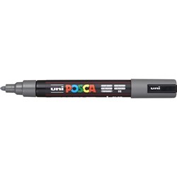 Uni Posca Paint Marker PC-5M Medium 2.5mm Bullet Tip Deep Grey