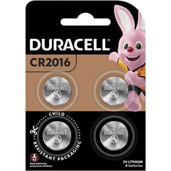 Duracell Speciality Lithium Button Battery 2016 Pack Of 4