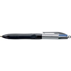 Bic 4 Colour Grip Pro Ballpoint Pen Retractable Medium 1mm