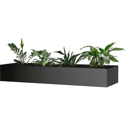 Rapidline Go Steel Planter Box 1530W x 473D x 230mmH Black