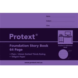 Protext Foundation Mini Storybook 165x240mm Plain/24mm Dotted Thirds 64 Page Desk