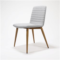 Rapidline Pixel 4 Leg Visitor Chair Ash Legs Light Grey Fabric Seat