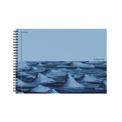 Jumble & Co Structure And Squiggles Pad A3 Ruled Split Blue