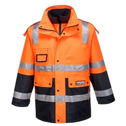 Huski Venture Hi-Vis 4-in-1 Contrast Jacket Extra Small Orange And Navy