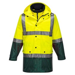 Portwest Eyre Hi-Vis 4-in-1 Contrast Jacket Medium Yellow And Green