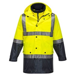 Portwest Eyre Hi-Vis 4-in-1 Contrast Jacket Extra Small Yellow And Navy