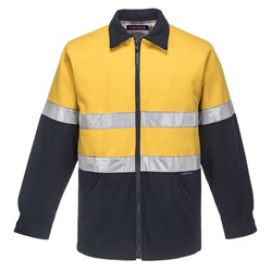Portwest Bluey Hi-Vis Contrast Wool Blend Work Jacket XL Yellow And Navy