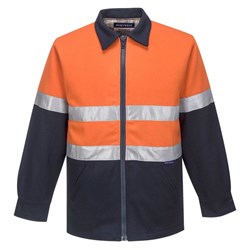 Portwest Bluey Hi-Vis Contrast Wool Blend Work Jacket 3XL Orange And Navy