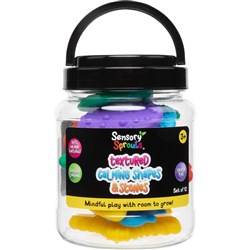 Sensory Sprouts Textured Calming Shapes And Stones Assorted Set Of 12