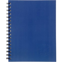 Spirax 512 Hard Cover Notebook A4 Ruled 200 Page Side Opening Blue