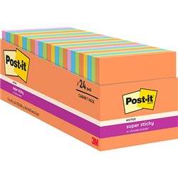 Post-It 654-24SSAU-CP Super Sticky Notes 76mmx76mm Energy Boost Pack of 24