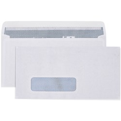 Cumberland Window Face Envelope DL Strip Seal Laser Secretive White Box Of 500