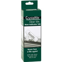 Crystalfile Indicator Tabs Rounded Edge Clear Pack Of 50