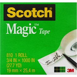 Scotch 810-4 Magic Tape 19mmx25.4m Multipack Pack of 4