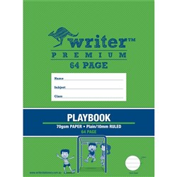 Writer Premium Playbook 330x240mm Plain & 10mm Ruled W Margin 64 Page Playground